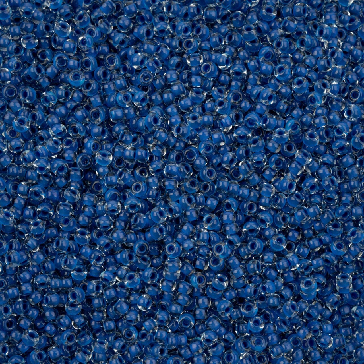 John Bead 8/0 Crystal Lined Terra Intensive Czech Glass Seed Beads, 22g